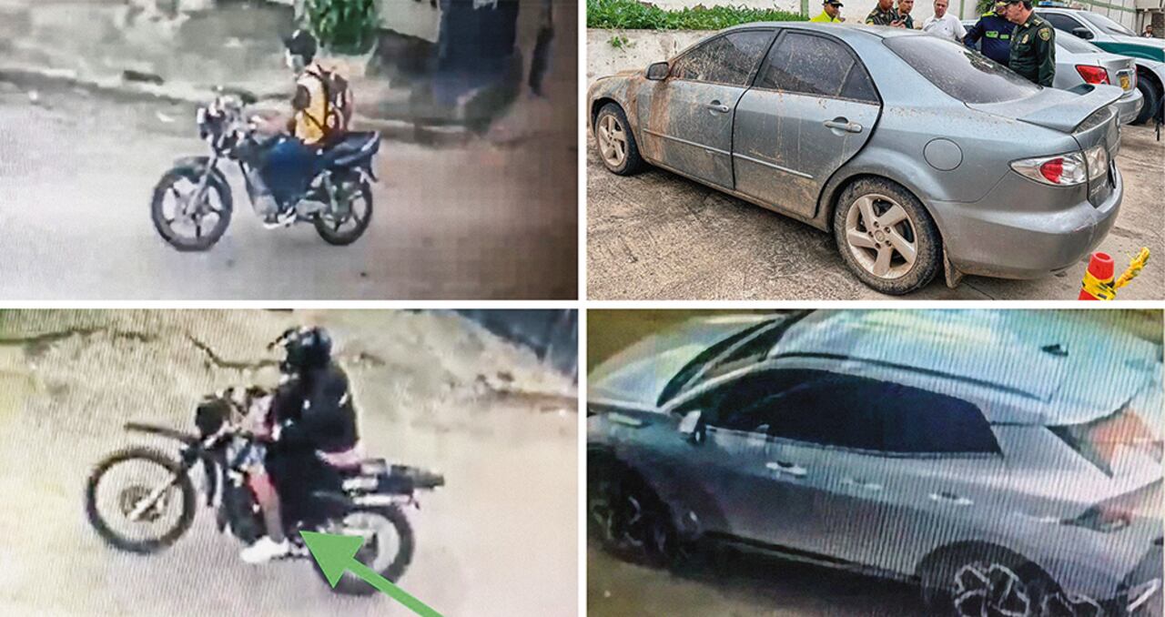 Los delincuentes empezaron la huida en el carro de los familiares de Luis Díaz. Al verse cercados, usaron tres motos, dos de ellas robadas, y, finalmente, se fueron por las trochas. Las autoridades investigan otro vehículo, un Mazda gris, blindado, de origen venezolano. Quienes lo manejaban se enfrentaron a la Policía y luego se volaron dejándolo tirado.