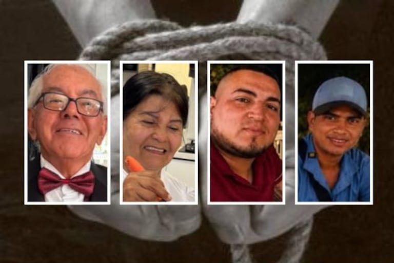 Luis Alfredo Hermos, Luz Bolivia Guevara, Wilfer Fernández Astudillo Orozco y Daniel Adrián Montilla Orozco permanecen secuestrados en esta parte del centro del Cauca.