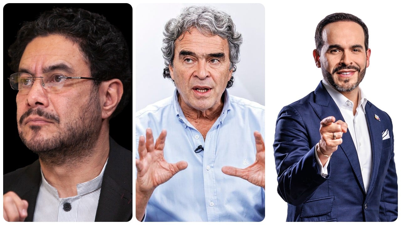 Iván Cepeda, Sergio Fajardo y Abelardo de la Espriella.