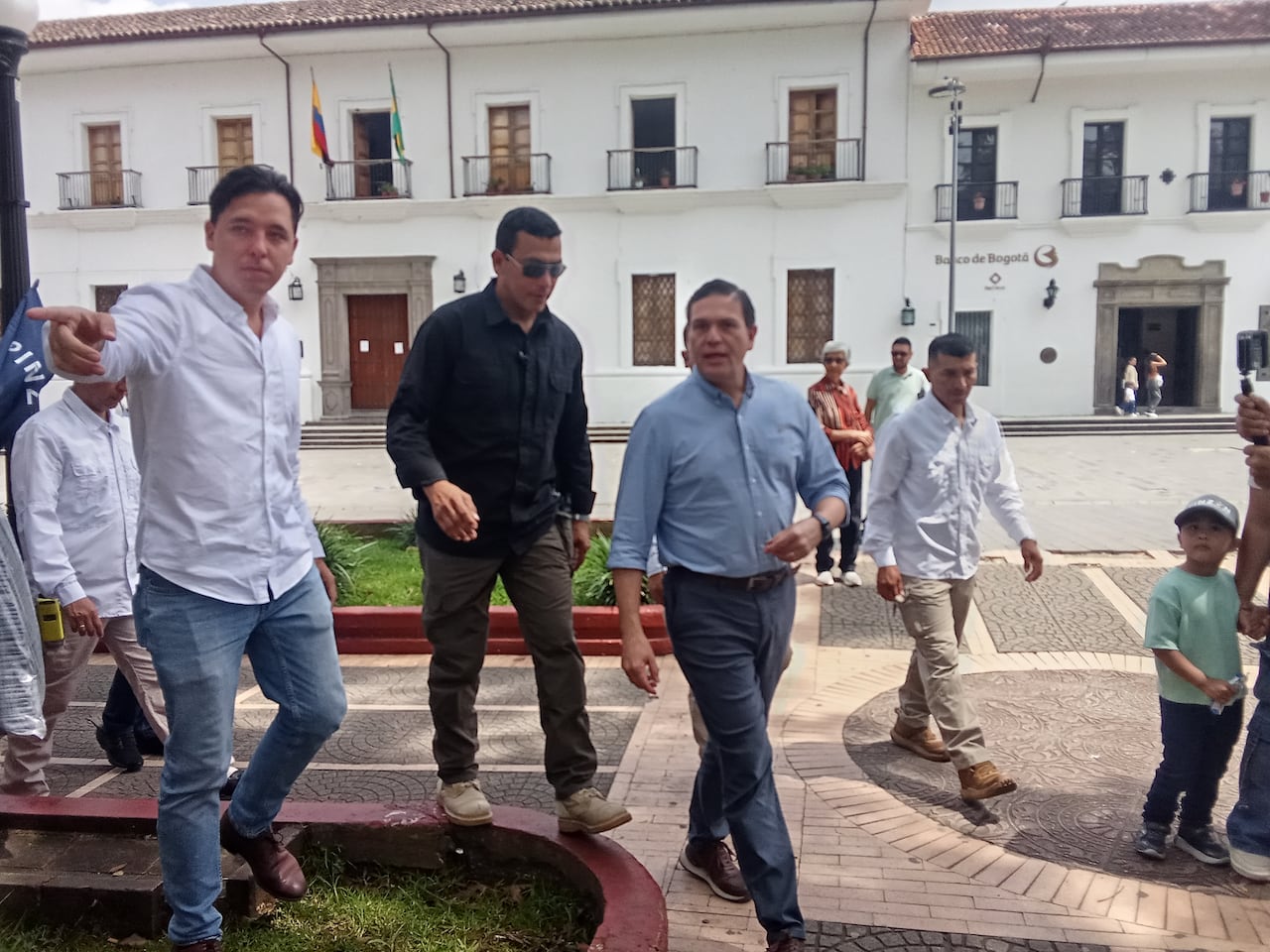 Juan Carlos Piinzón en Popayán, durante la pasada campaña electoral, previo al 8 de marzo.