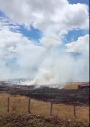 Incendio forestal en Bogotá.