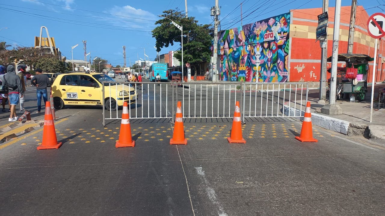 Cierre de vías en Barranquilla.
