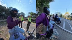 La creadora de contenido aseguró que decidió escapar para evitar la inmovilización de su motocicleta.