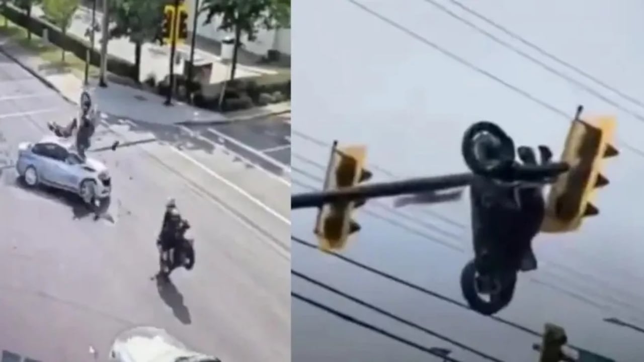Moto accidentada en Canadá.