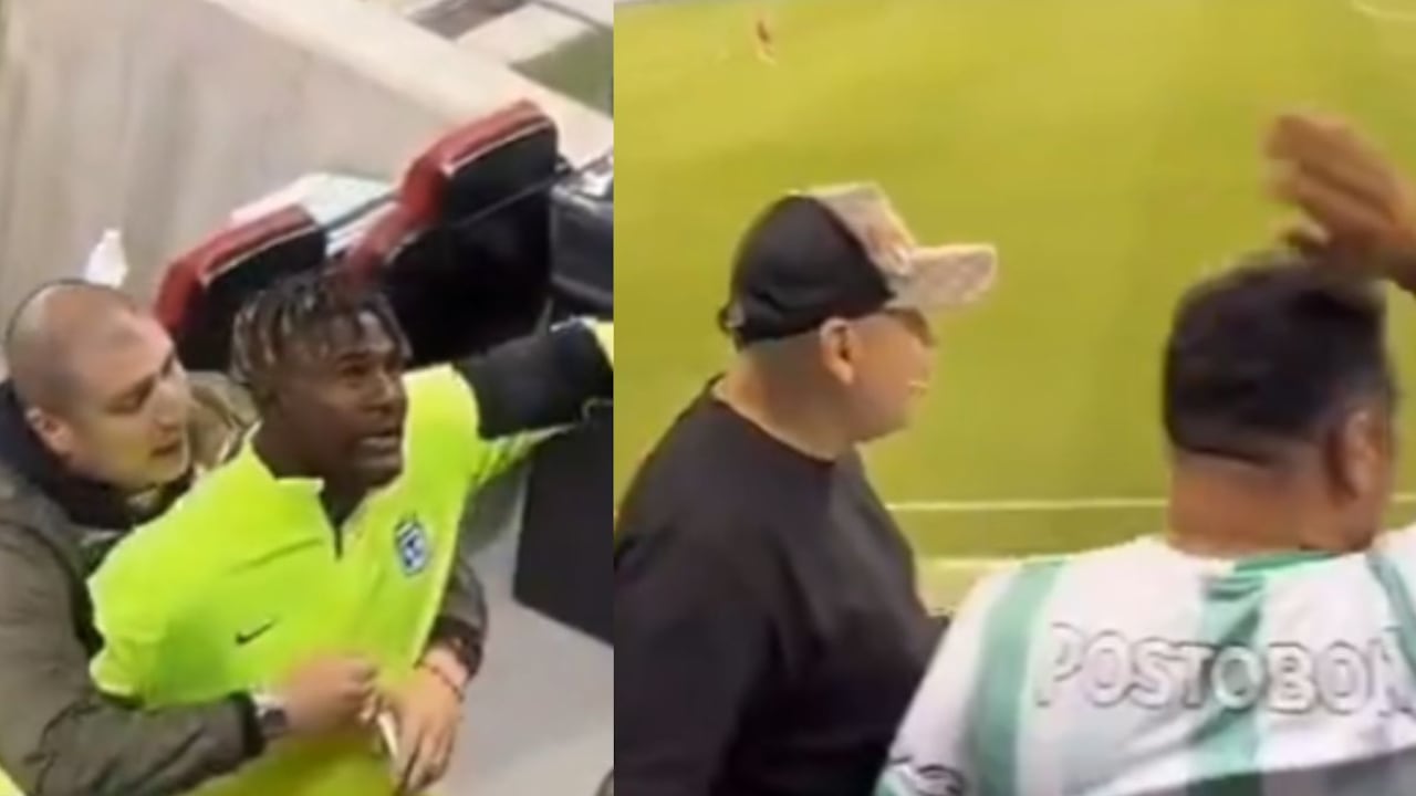 Pelea entre jugador e hinchas de Nacional