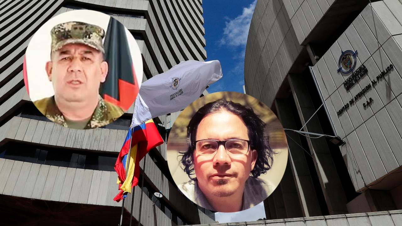 Wilmar Mejía y el general Juan Miguel Huertas