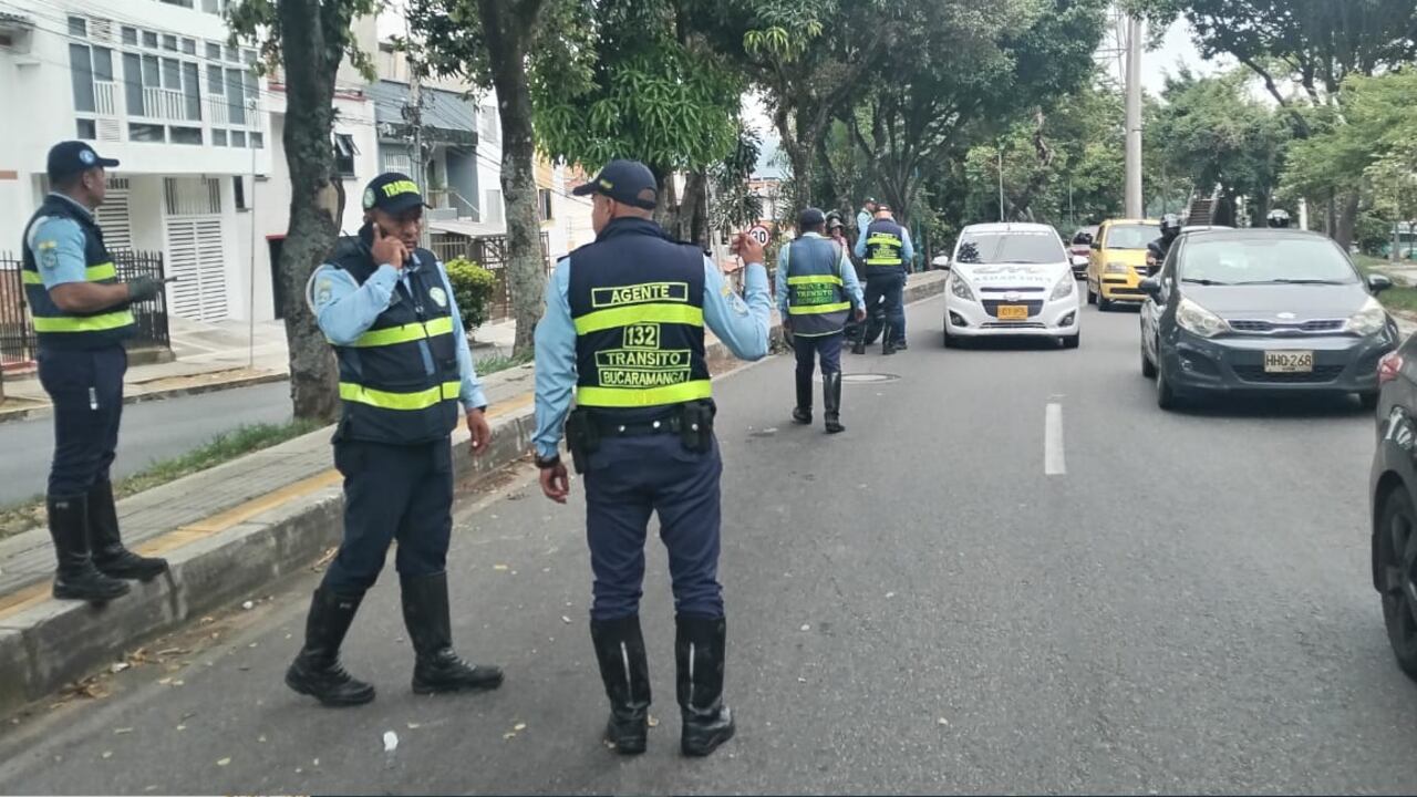 Operativos de control de tránsito en Bucaramanga.