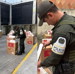 Uniformados de la Policía Fiscal y Aduanera incautaron 14.000 cajetillas de cigarrillos de contrabando durante un operativo de control en Ipiales, Nariño.