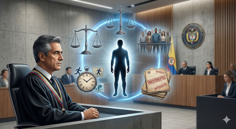 En Colombia, los jueces de control de garantías deben analizar varios criterios que están establecidos en la ley antes de decidir si un presunto delincuente debe permanecer en prisión preventiva o continuar el proceso judicial en libertad.