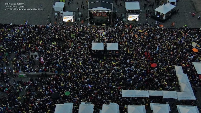 La Plaza de Bolívar, donde llegará el presidente Gustavo Petro.