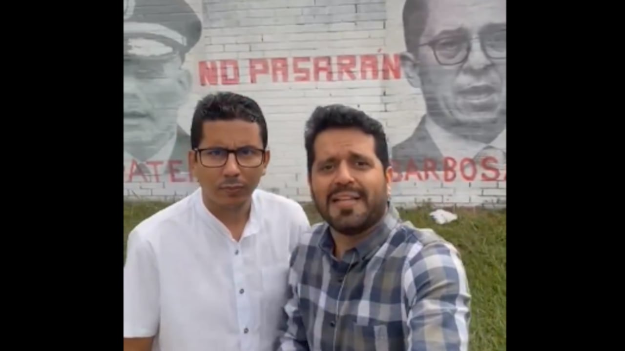 Representante a la Cámara Alfredo Mondragón y Concejal de Cali, Sergio Zamora.