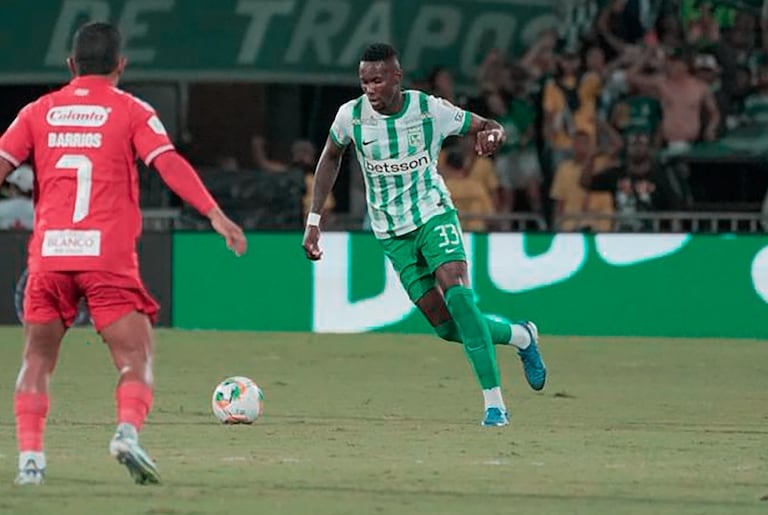 Imagen del partido entre Atlético Nacional y América de Cali por la ida de las semifinales de la Copa Colombia 2025.