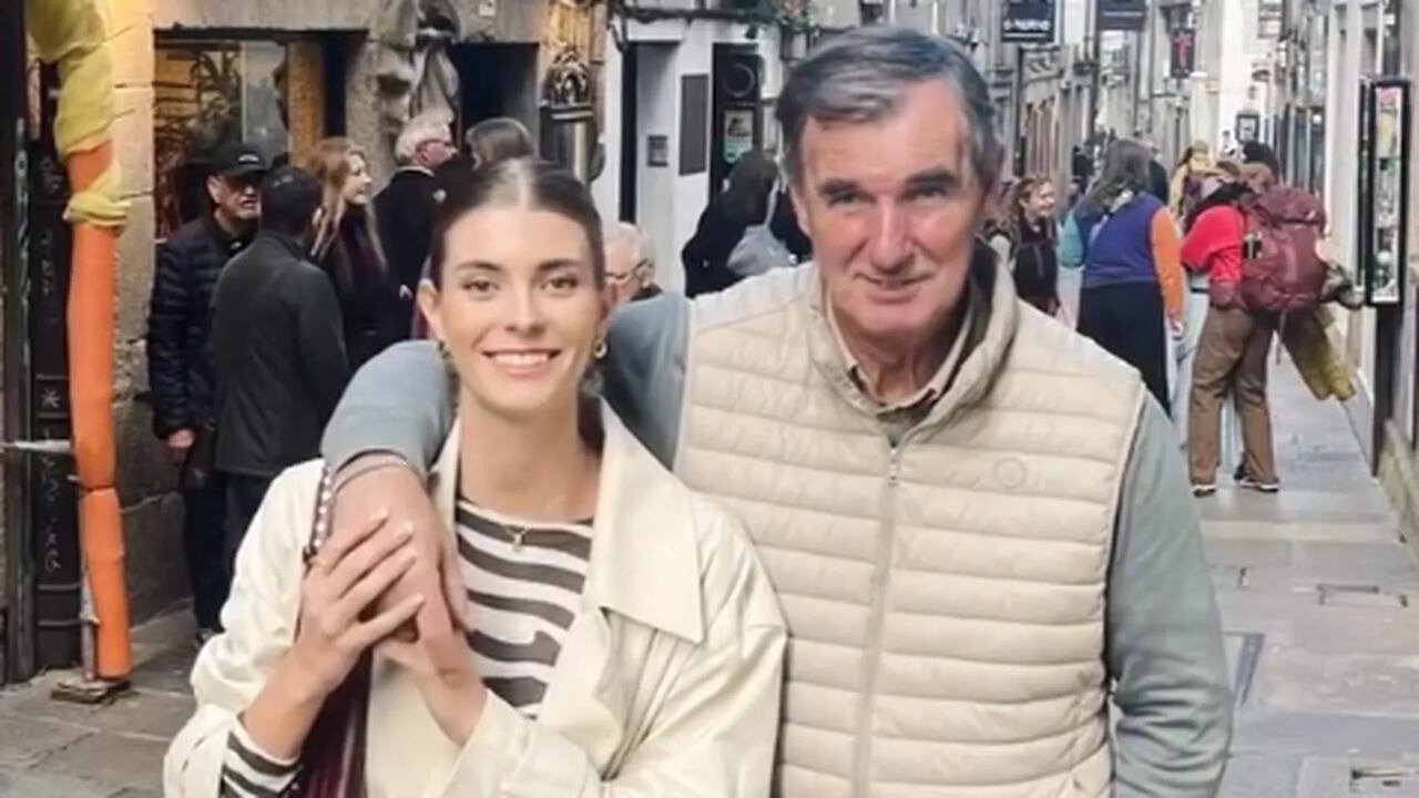 La modelo española Cristina Pérez Galcenco, junto a su padre, el exfutbolista Nacho Pérez.