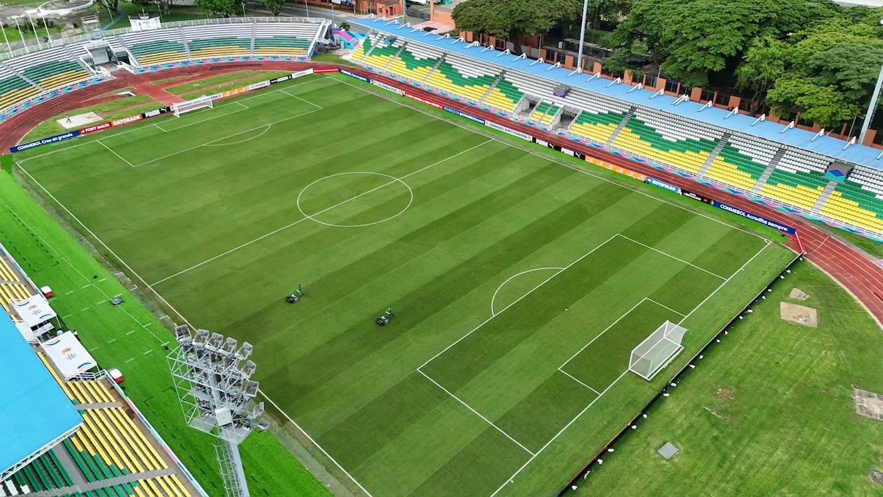 Vista aérea del Estadio Francisco Rivera Escobar del municipio de Palmira.