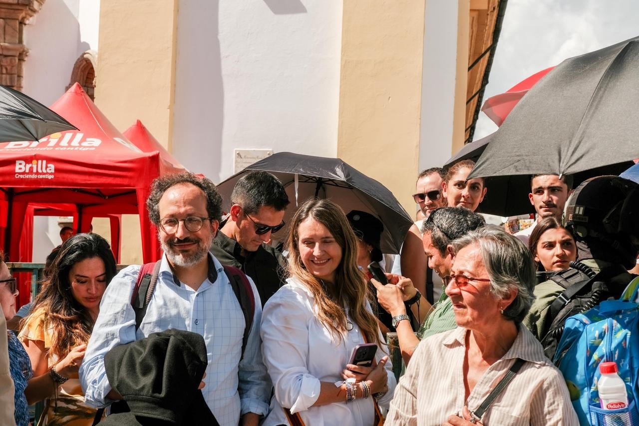 Paloma Valencia en Popayán con su familia.