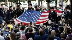 Los actos de homenaje se realizaron esta mañana con presencia del presidente de Estados Unidos, Donald Trump.