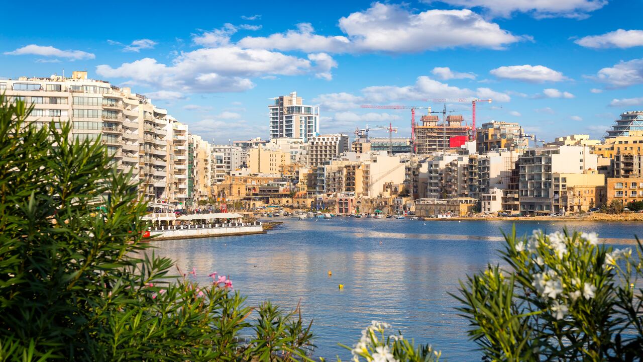 Malta - Mediterranean travel destination, St. Julians Bay and Paceville