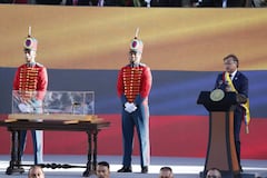 Posesión Presidente Gustavo Petro, discurso con la espada de Bolívar