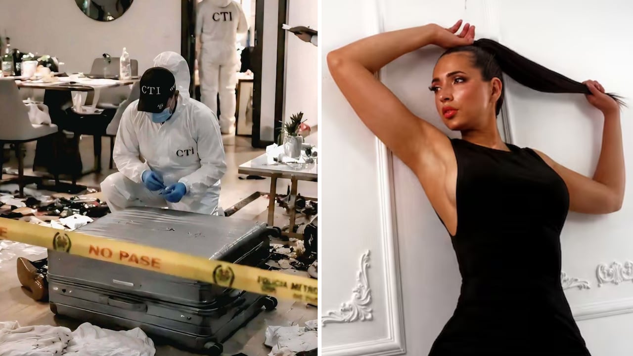 Natalia Villalba y escena del crimen.