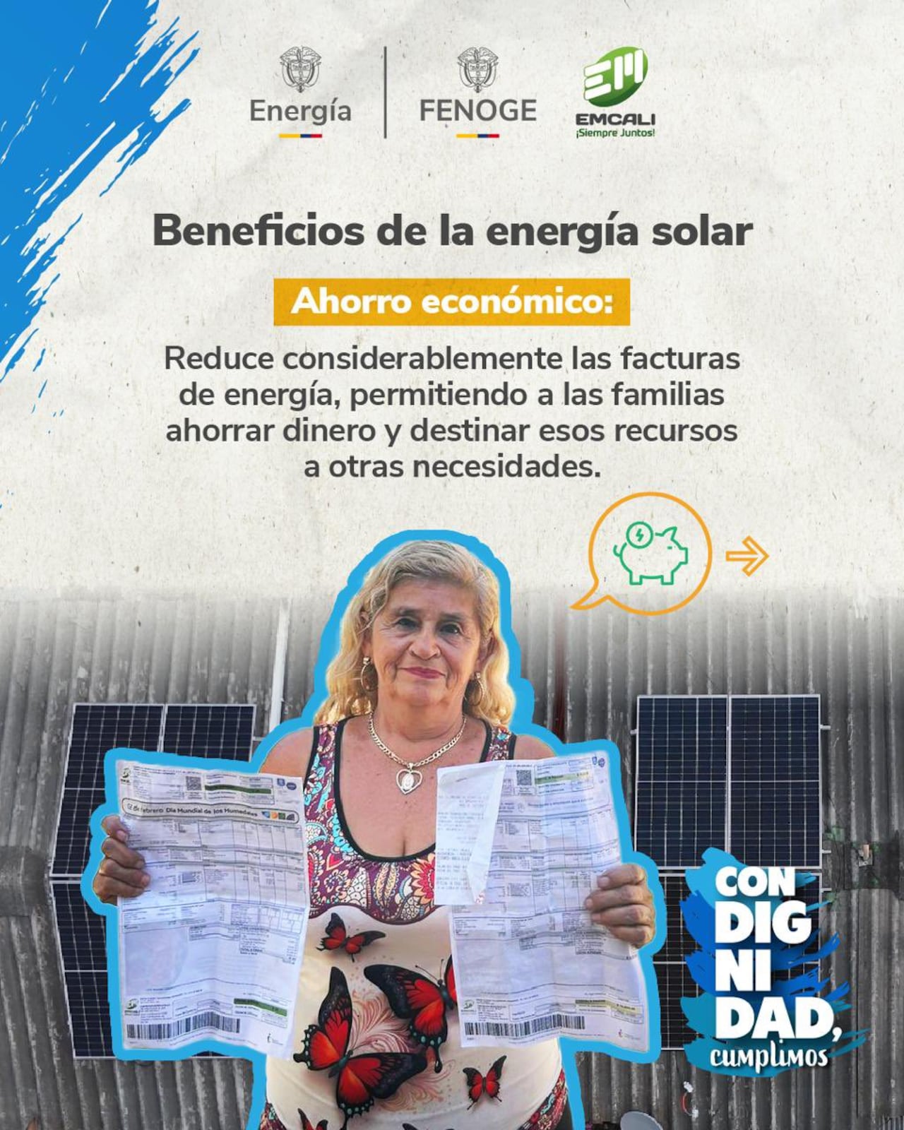 La empresa también recordó que Colombia recibe en promedio 4,5 kWh/m²día de radiación solar.