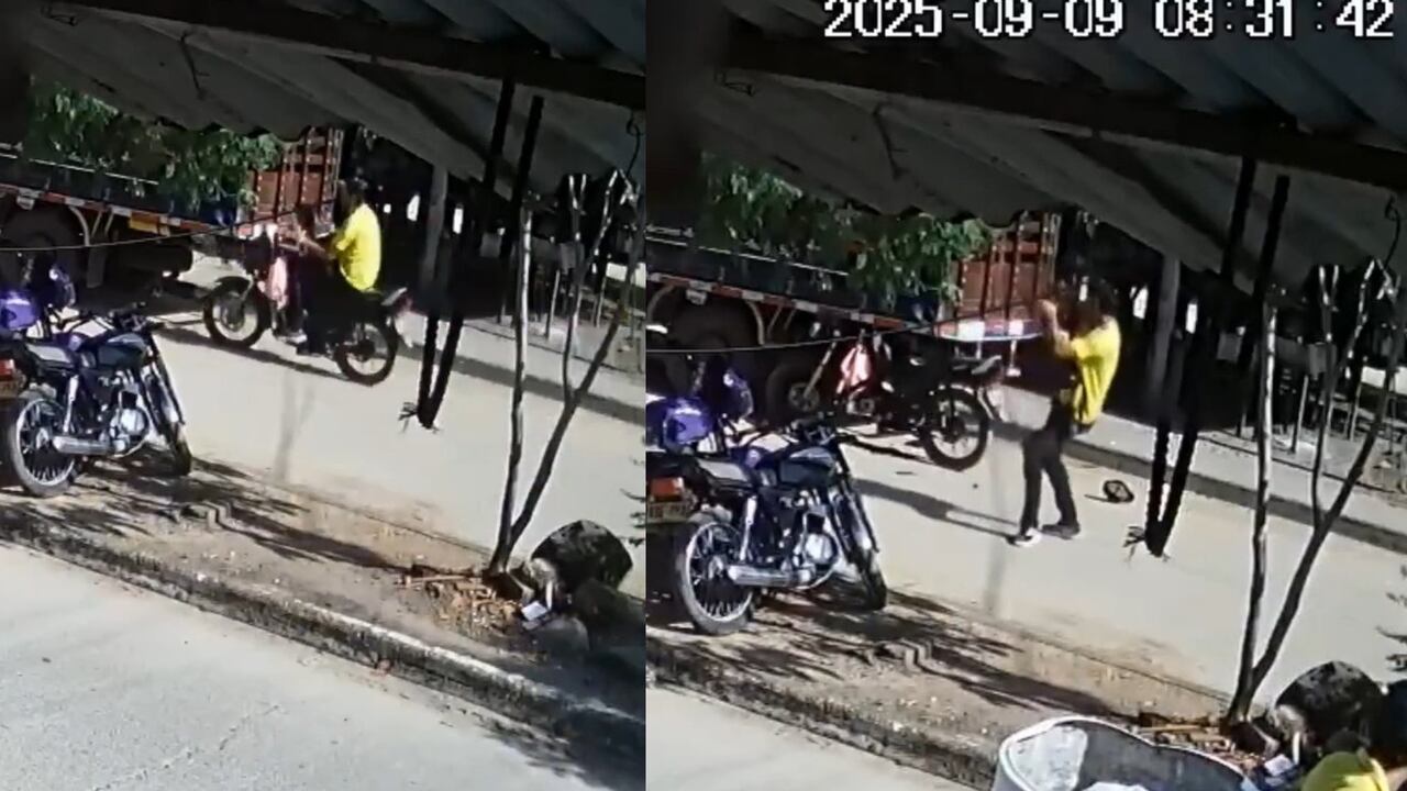 Videos de cámaras de seguridad de un establecimiento cercano captaron el momento del choque.