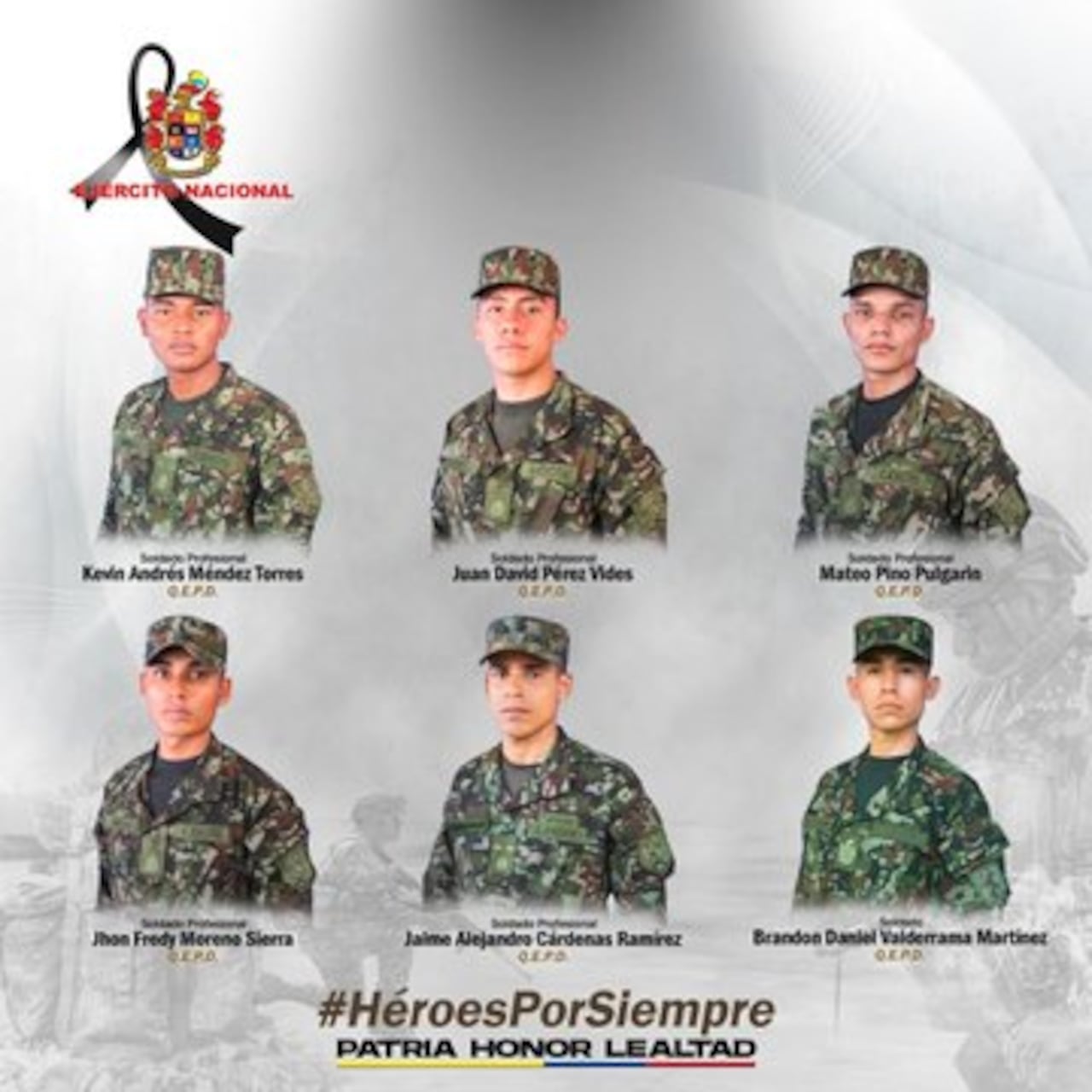 Víctimas de la Base Militar del 27, del Batallón de Infantería N. 14 Capitán Antonio Ricaurte, en Aguachica, Cesar.