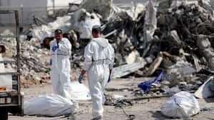 Panorama cerca de una comisaría de policía destruida tras una infiltración de Hamás desde la Franja de Gaza.