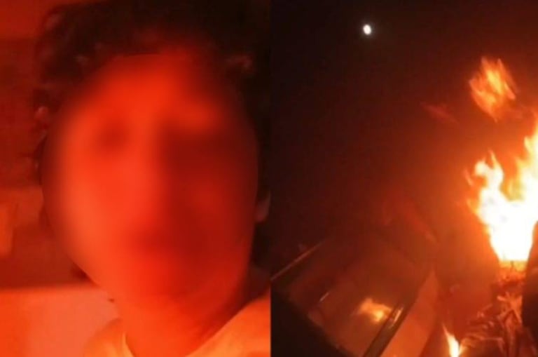 La vivienda fue consumida casi en su totalidad por las llamas.