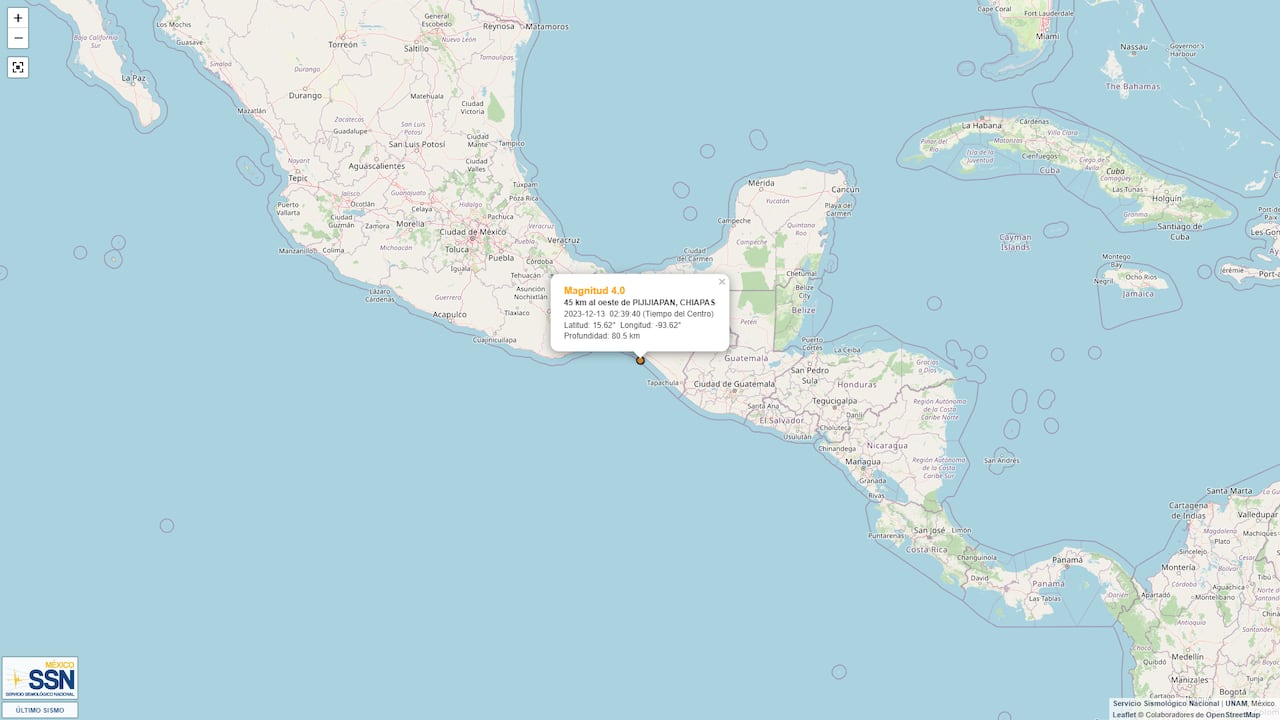 El epicentro fue cerca a Pijijiapan, Chiapas.
