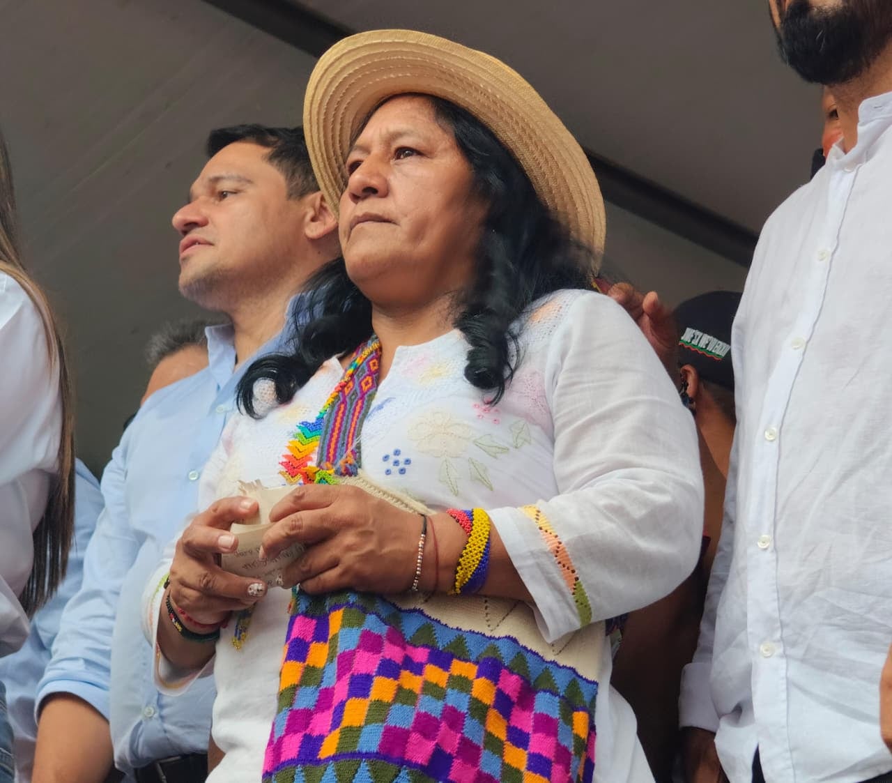 La aspirante a la vicepresidencia Aída Quilcué llegó al Parque Las Banderas de Cali