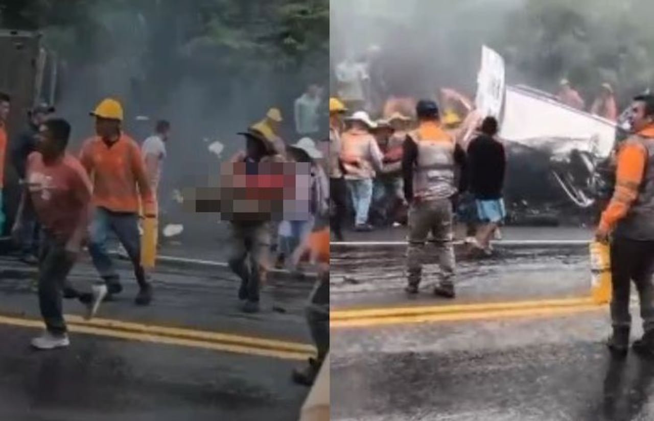 Los trabajadores del Consorcio Nuevo Cauca rescataron aún con vida a un pequeño tras el aparatoso choque vehicular que se presentó en el sector de Pescador de la vía Popayán-Cali.
