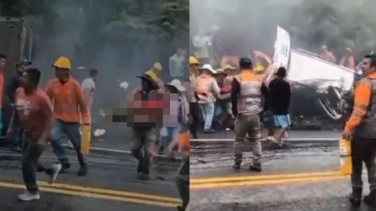 Los trabajadores del Consorcio Nuevo Cauca rescataron aún con vida a un pequeño tras el aparatoso choque vehicular que se presentó en el sector de Pescador de la vía Popayán-Cali.