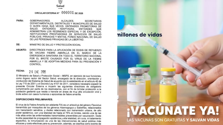 Vacuna fiebre amarilla Minsalud