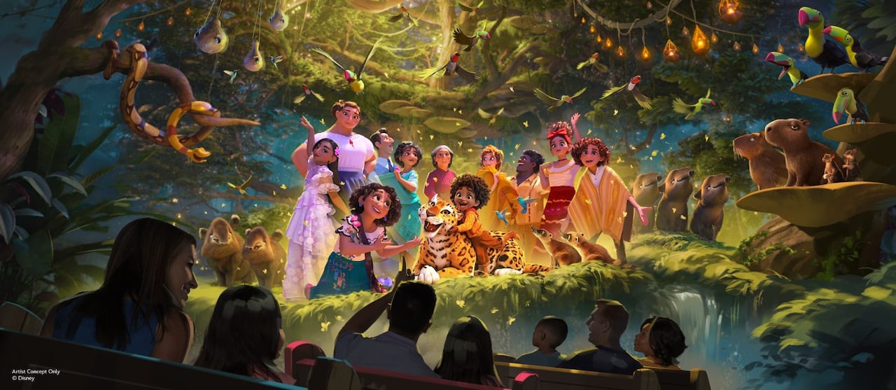 "Encanto" llega a Animal Kingdom, con la entrañable familia Madrigal de la película de Walt Disney Animation Studios.