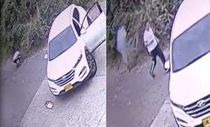 En cámaras de seguridad quedó grabado el hombre que causó un incendio forestal en Cali.