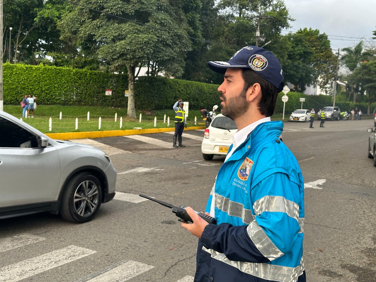 El secretario de Movilidad de Cali, Gustavo Orozco, estuvo presente en el piloto.
