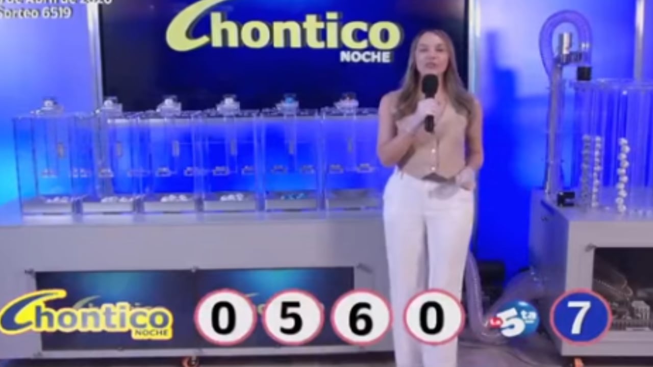 Para el sorteo número 6519, la combinación ganadora extraída de las tómbolas oficiales fue el 0560, acompañada por la quinta balota con el número 7.