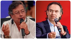 El presidente de Colombia, Gustavo Petro, y el alcalde de Medellín, Federico Gutiérrez.