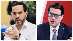 El presidente de la República, Abelardo De La Espriella, y el ministro de Justicia, Iván Cancino.