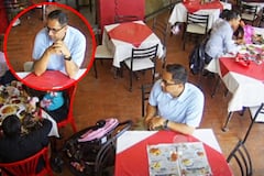 En video quedó registrado el robo en un restaurante de Bogotá.