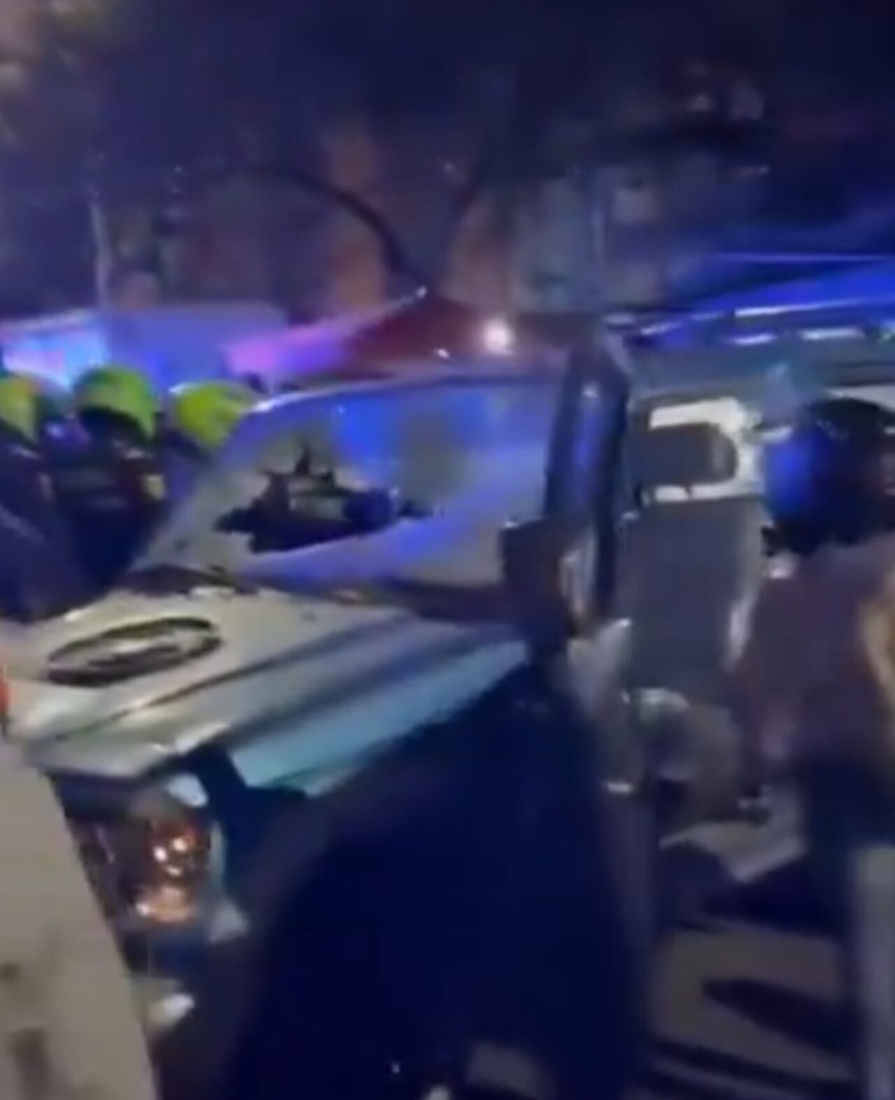 Vehículo tras el accidente