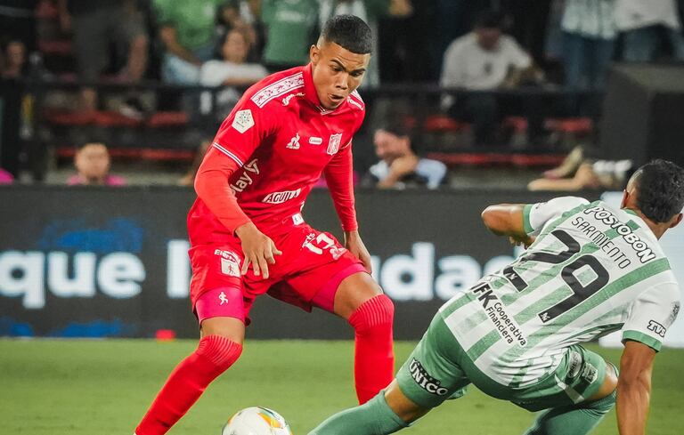 Imagen del partido entre Atlético Nacional y América de Cali por la ida de las semifinales de la Copa Colombia 2025.