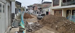 Cuadra afectada por obra en Yumbo