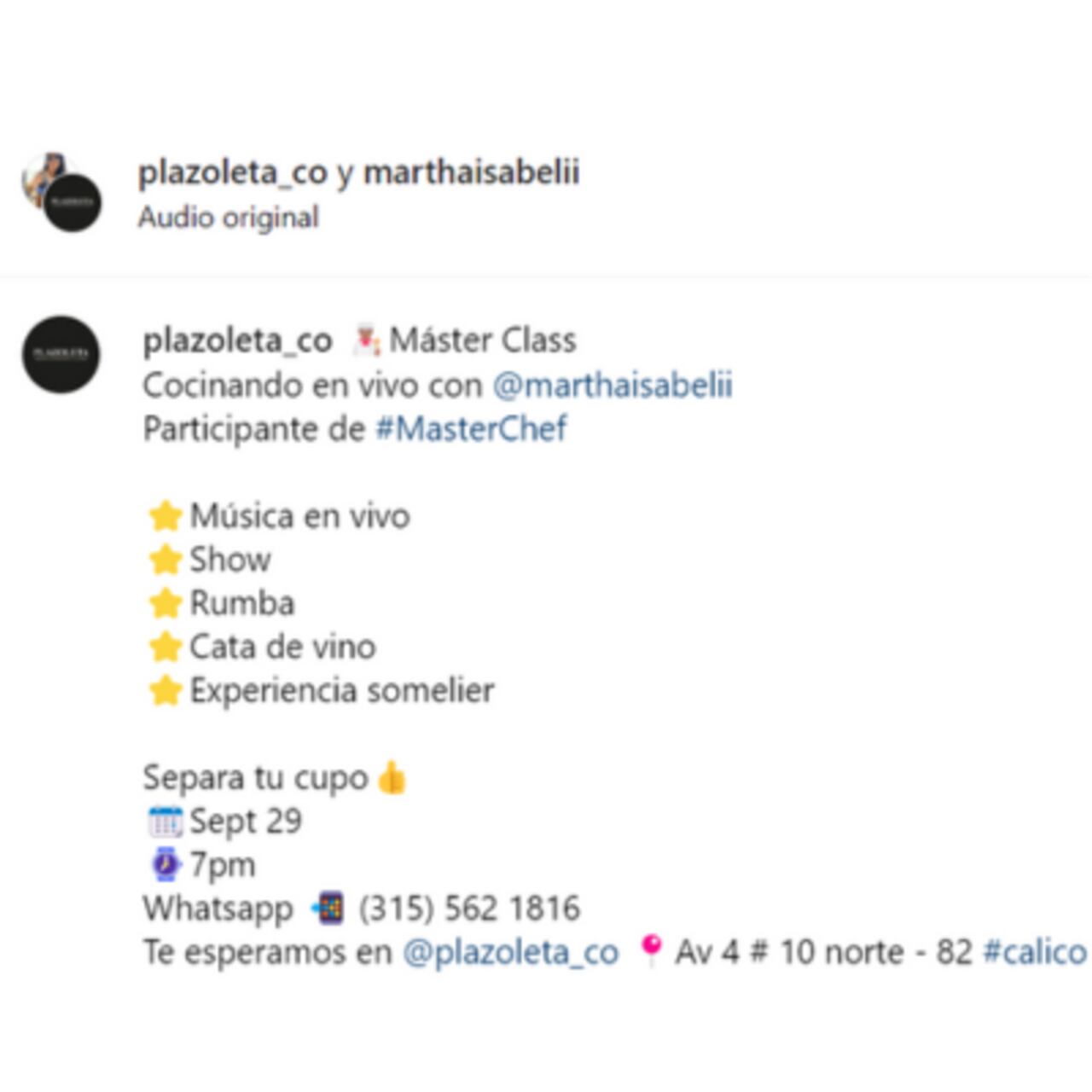 La actriz hizo la publicación por medio de su cuenta personal de Instagram.