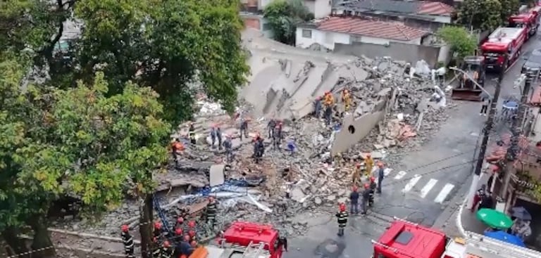 Seis muertos deja colapso de edificio en construcción que cayó sobre una vivienda en São Paulo