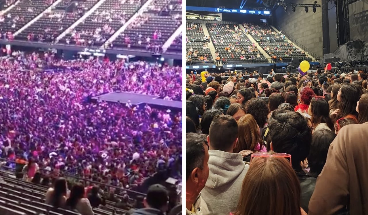 En imágenes de redes sociales se pueden ver estampidas y gran cantidad de gente en la localidad de platino del Coliseo Live