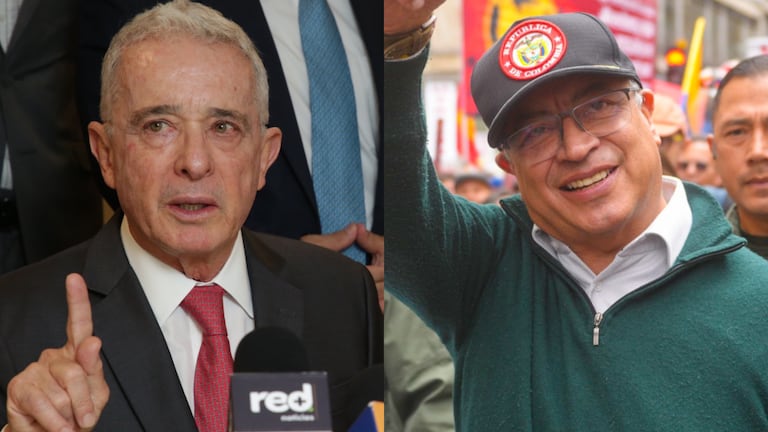 Álvaro Uribe y Gustavo Petro.