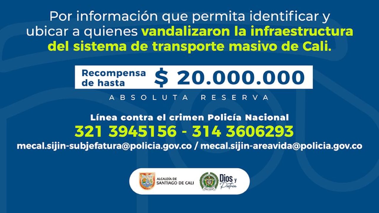 Cartel para identificar a los vándalos.