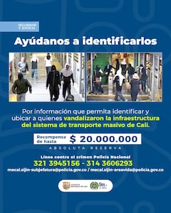 Cartel para identificar a los vándalos.