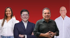 Ciclo de Debates 2026 con Ana Erazo por el Pacto Histórico; Wilson Ruíz por el partido Salvación Nacional.; Elmer Montaña por la Alianza Verde; Víctor Salcedo por el Partido de la U y Manuel Torres por el Partido Liberal.